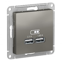 ������� USB 5� ����� 1���� x 2,1�, 2� ���� �1,05� ATN000933 ATLASDESIGN Schneider Electric